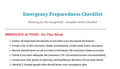 Emergency Preparedness Checklist