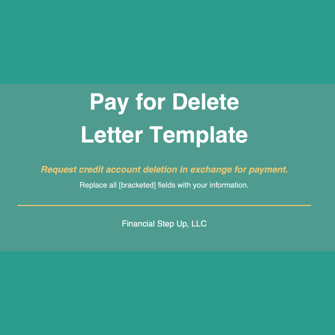 Pay for Delete Letter Template
